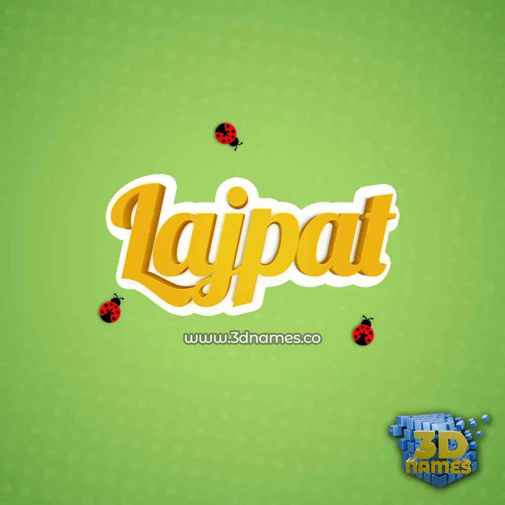lajpat in Ladybugs style - 3D name wallpaper