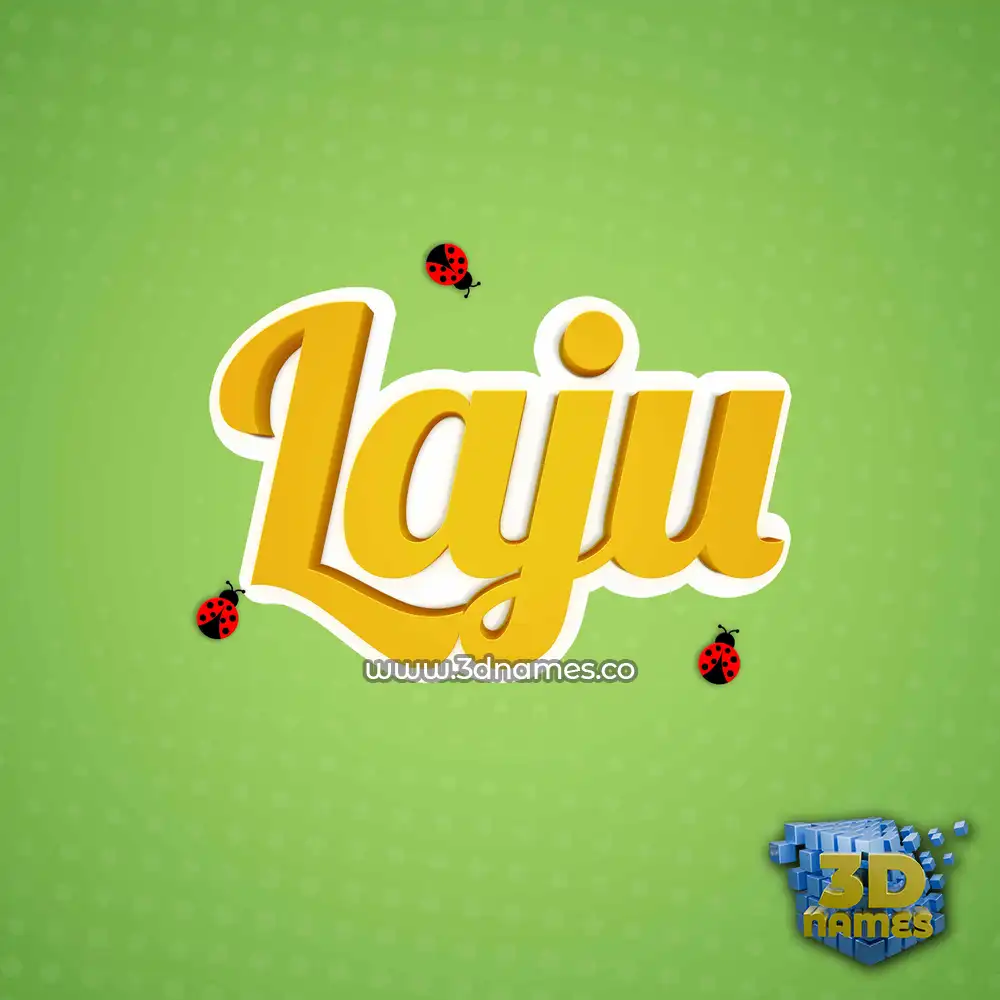 laju in Ladybugs style - 3D name wallpaper