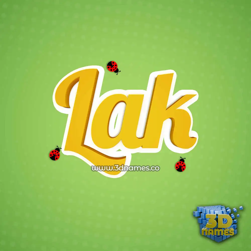 lak in Ladybugs style - 3D name wallpaper