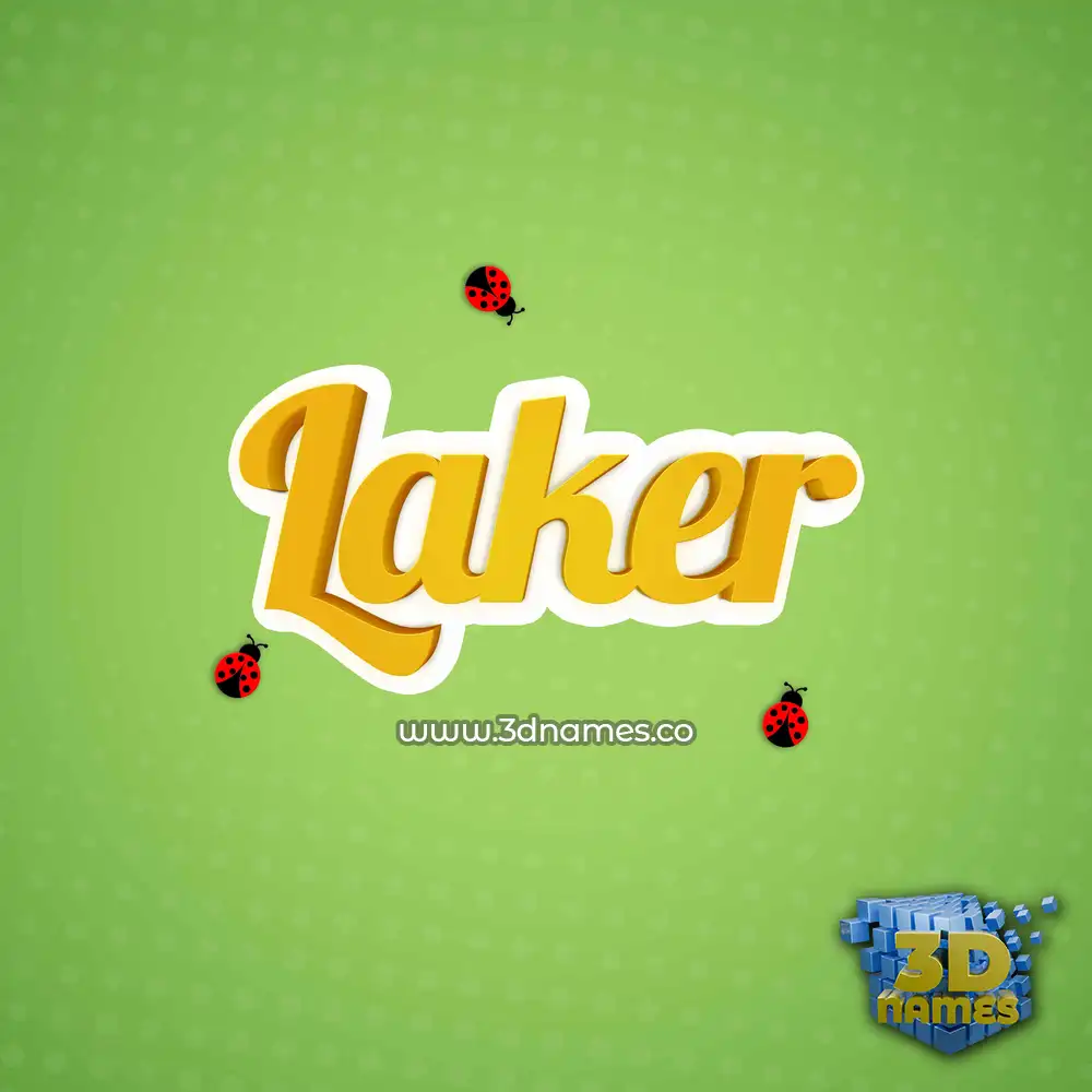 laker in Ladybugs style - 3D name wallpaper