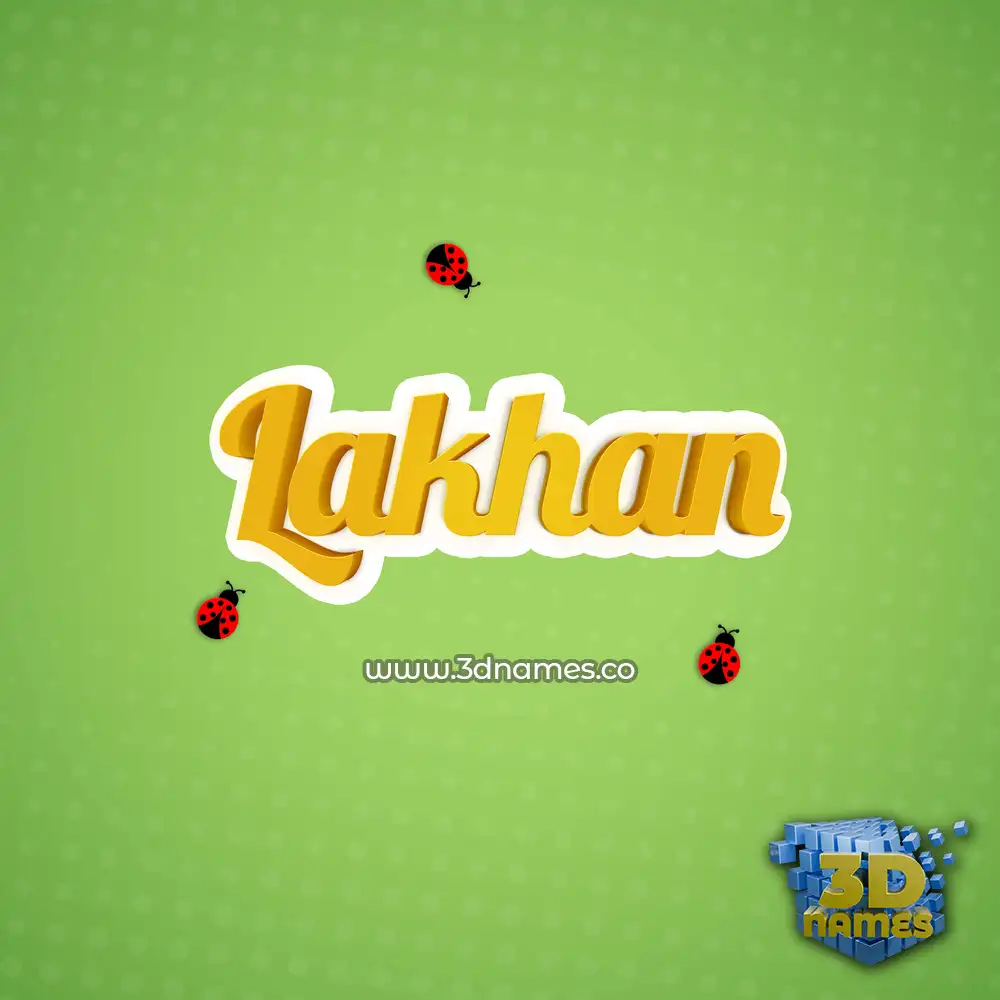 lakhan in Ladybugs style - 3D name wallpaper