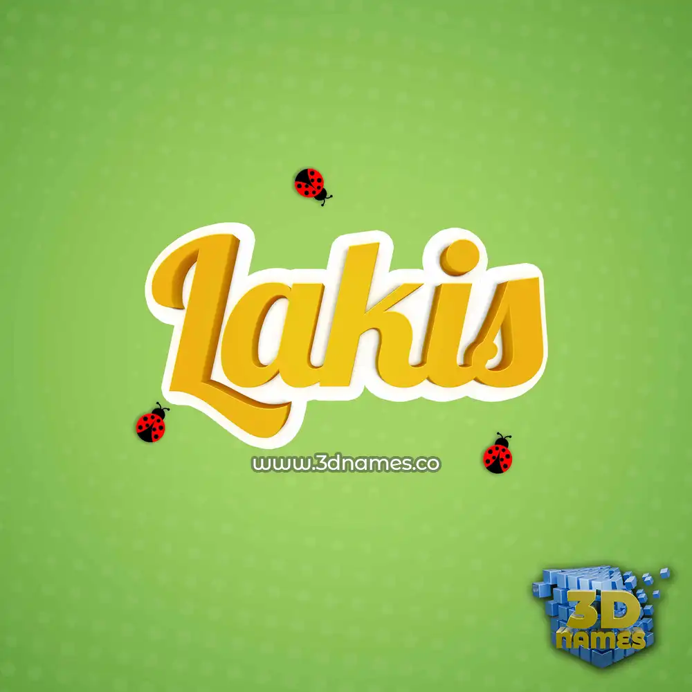lakis in Ladybugs style - 3D name wallpaper