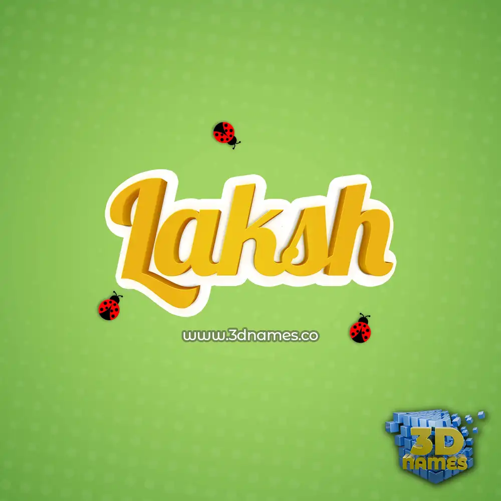 laksh in Ladybugs style - 3D name wallpaper