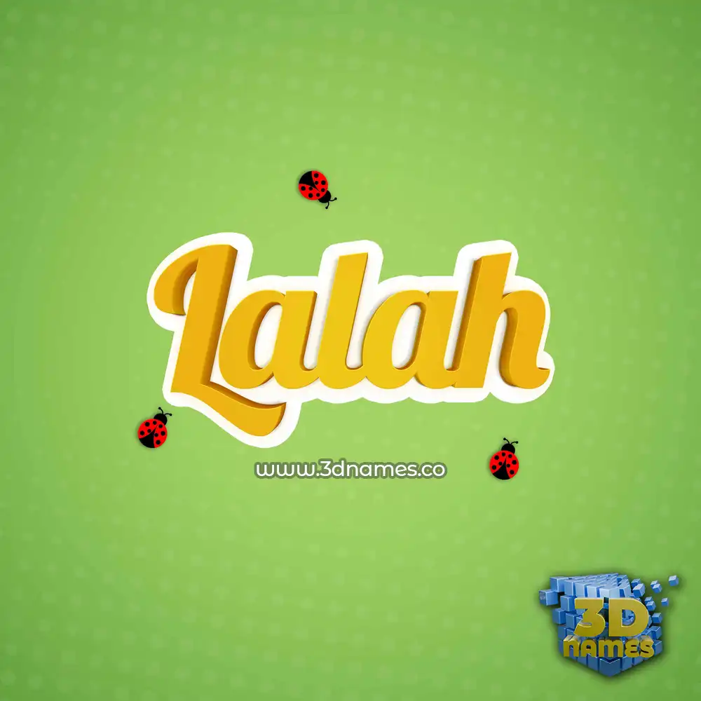 lalah in Ladybugs style - 3D name wallpaper