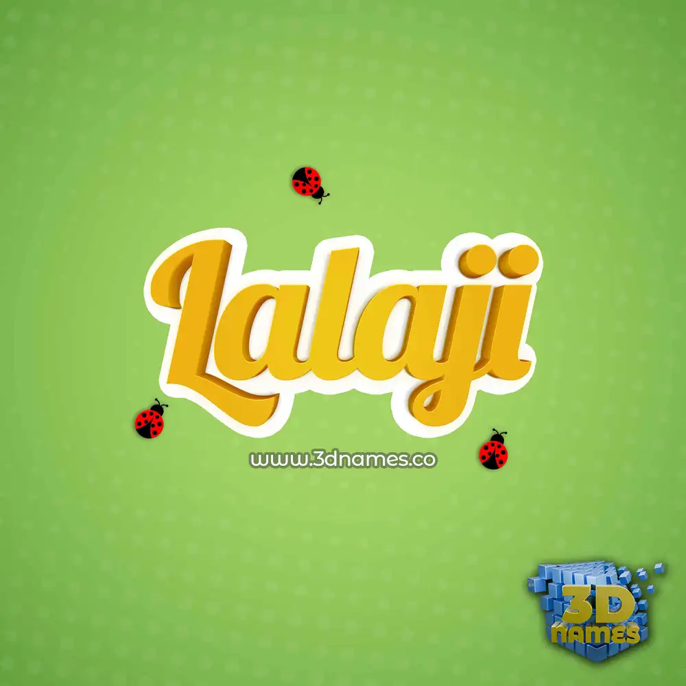 lalaji in Ladybugs style - 3D name wallpaper