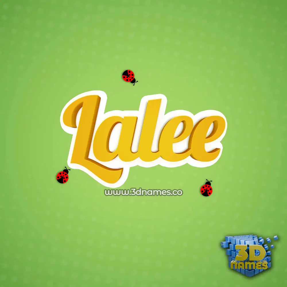 lalee in Ladybugs style - 3D name wallpaper