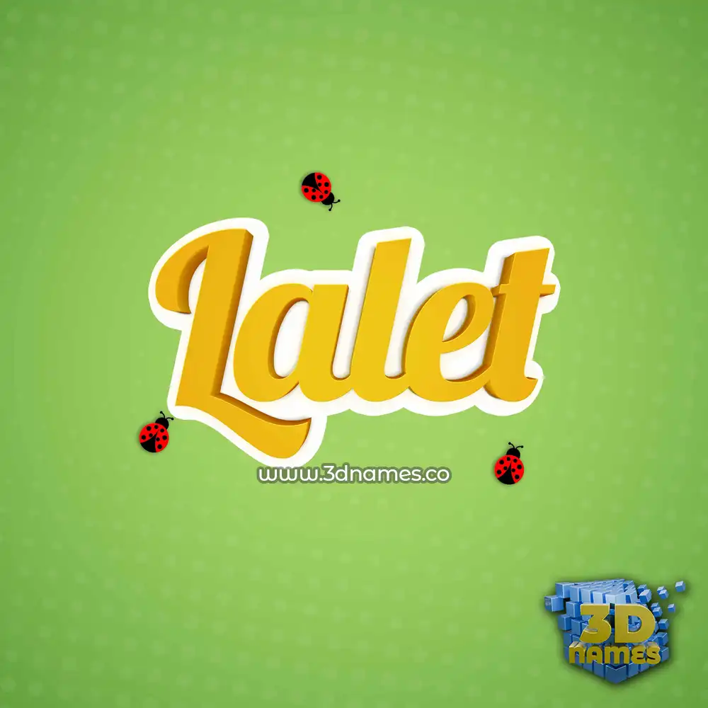 lalet in Ladybugs style - 3D name wallpaper