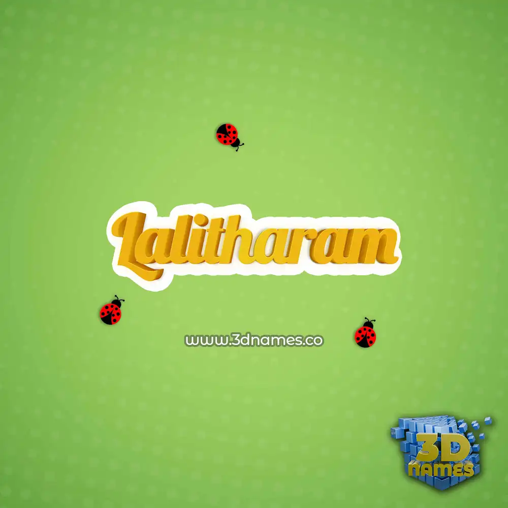 lalitharam in Ladybugs style - 3D name wallpaper