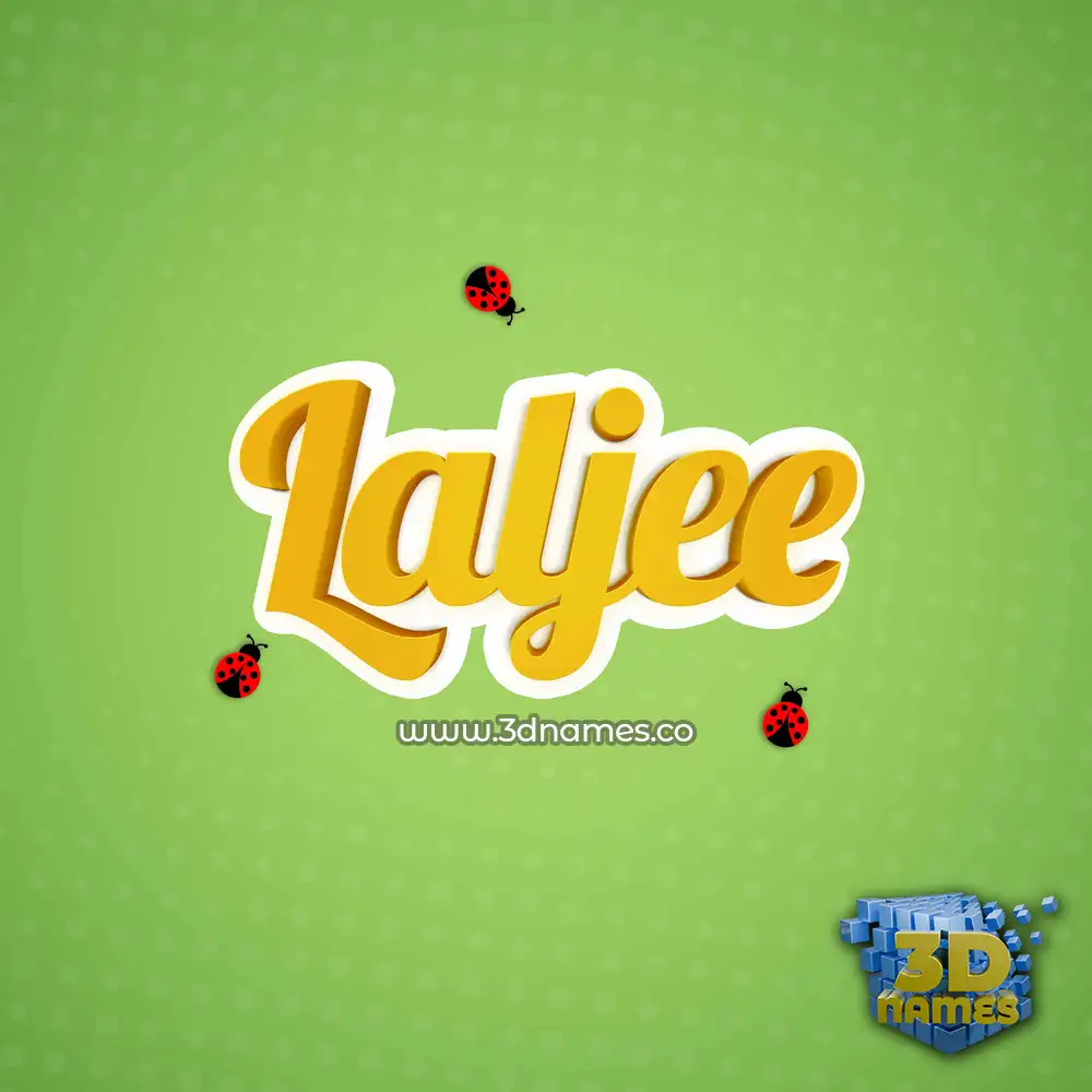 laljee in Ladybugs style - 3D name wallpaper