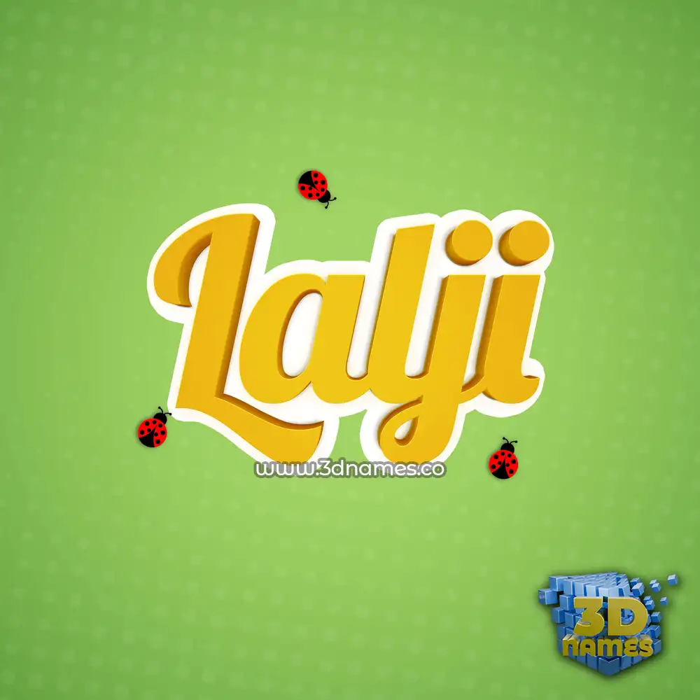 lalji in Ladybugs style - 3D name wallpaper