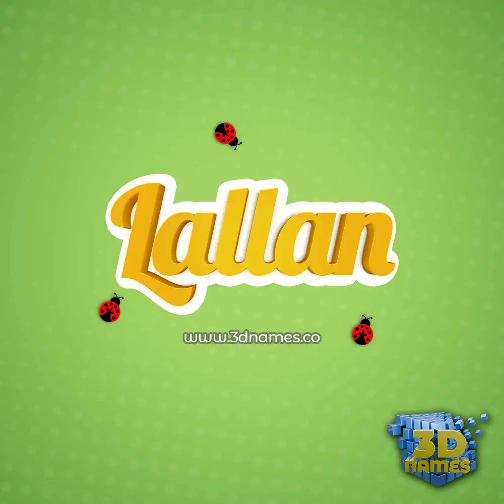 lallan in Ladybugs style - 3D name wallpaper