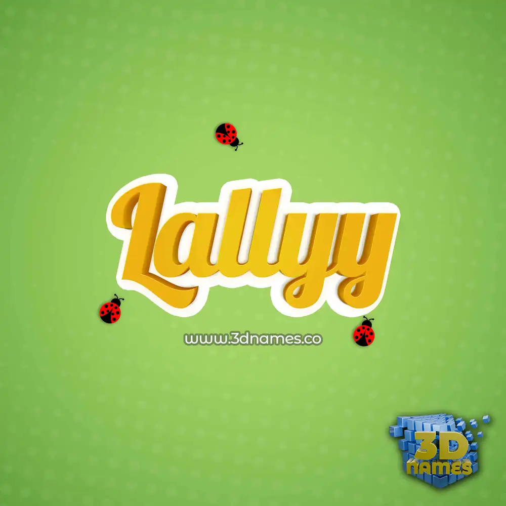 lallyy in Ladybugs style - 3D name wallpaper