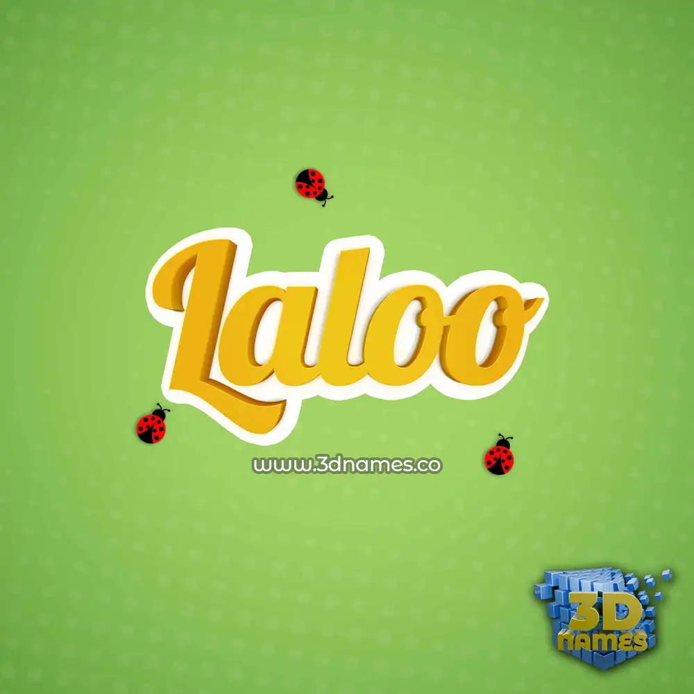 laloo in Ladybugs style - 3D name wallpaper