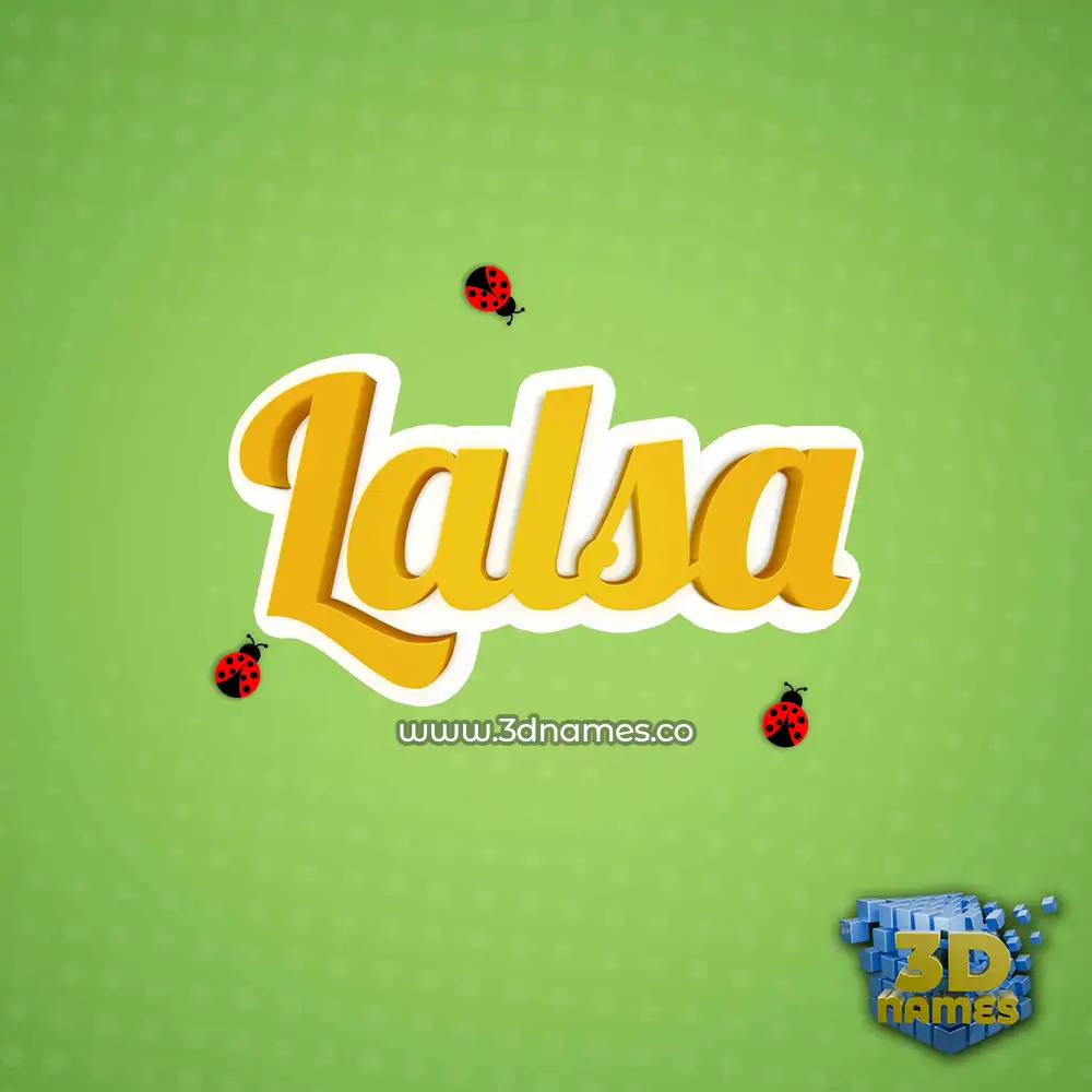 lalsa in Ladybugs style - 3D name wallpaper