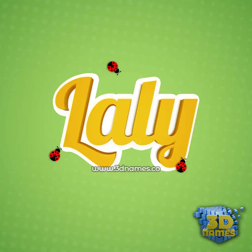 laly in Ladybugs style - 3D name wallpaper
