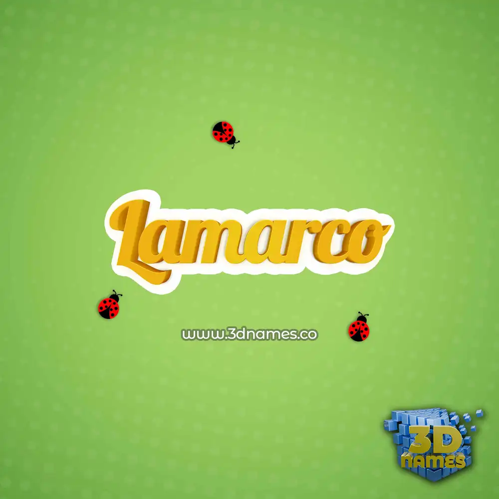 lamarco in Ladybugs style - 3D name wallpaper
