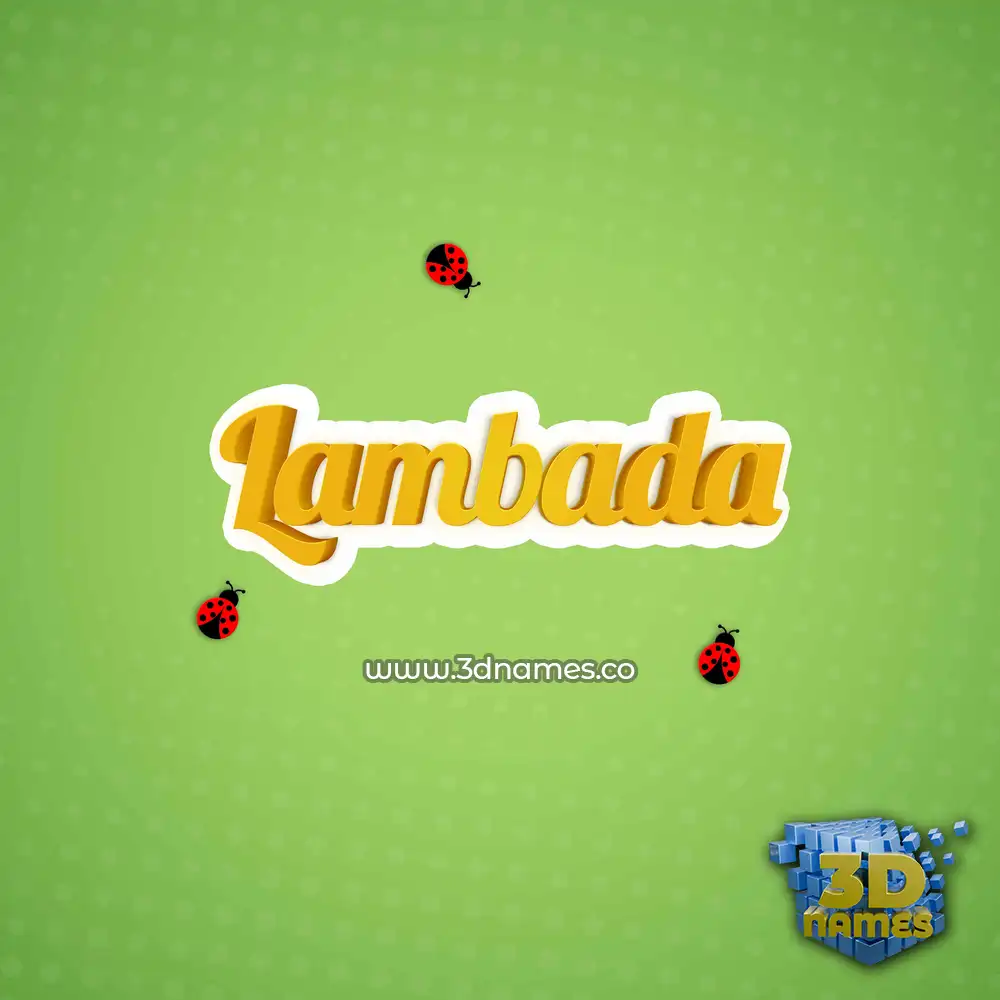 lambada in Ladybugs style - 3D name wallpaper