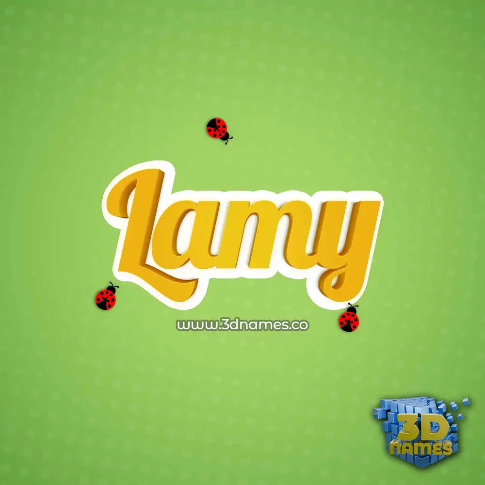 lamy in Ladybugs style - 3D name wallpaper