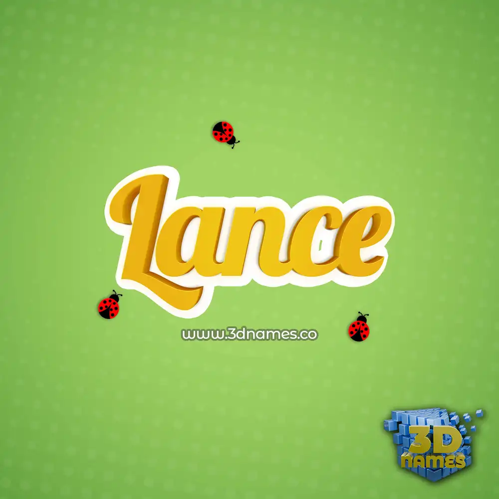 lance in Ladybugs style - 3D name wallpaper