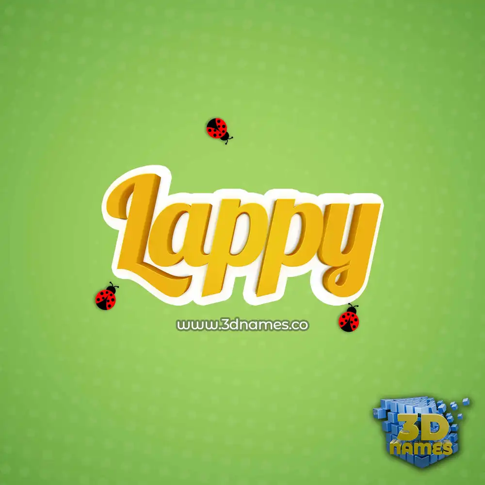 lappy in Ladybugs style - 3D name wallpaper