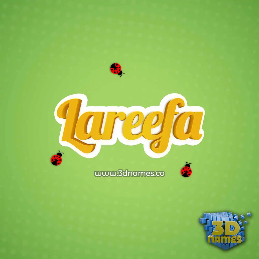 lareefa in Ladybugs style - 3D name wallpaper