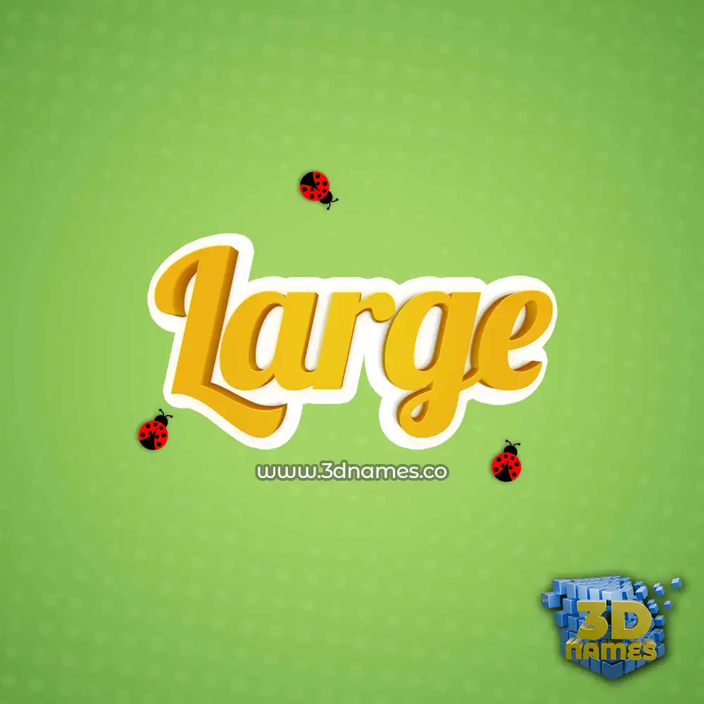 large in Ladybugs style - 3D name wallpaper