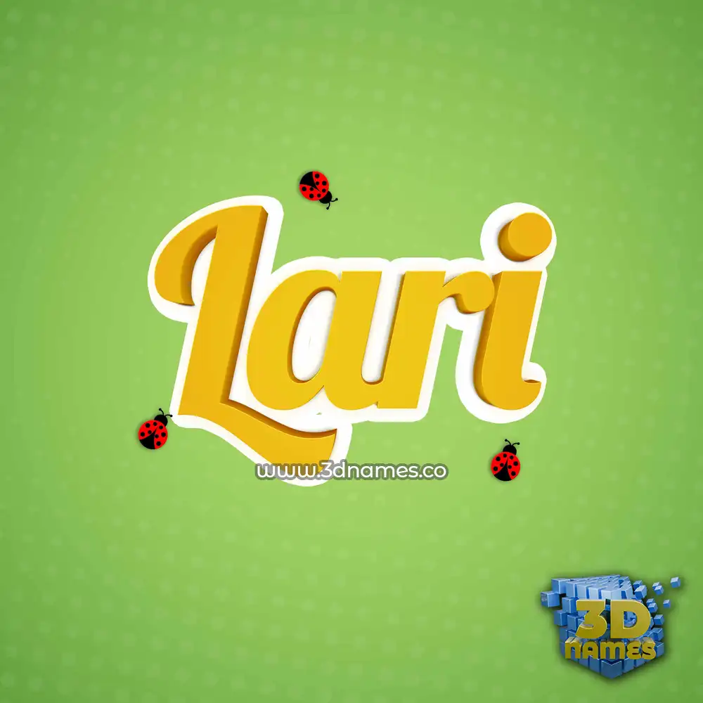 lari in Ladybugs style - 3D name wallpaper