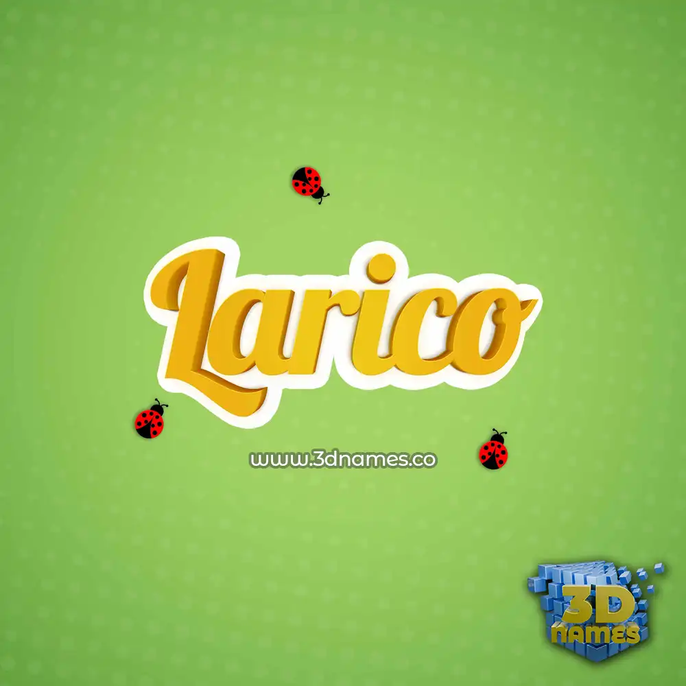 larico in Ladybugs style - 3D name wallpaper