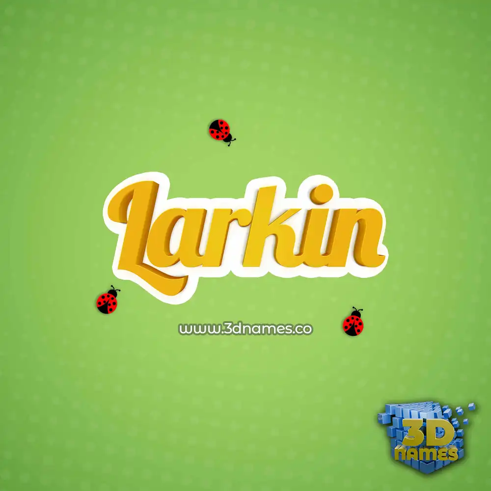 larkin in Ladybugs style - 3D name wallpaper