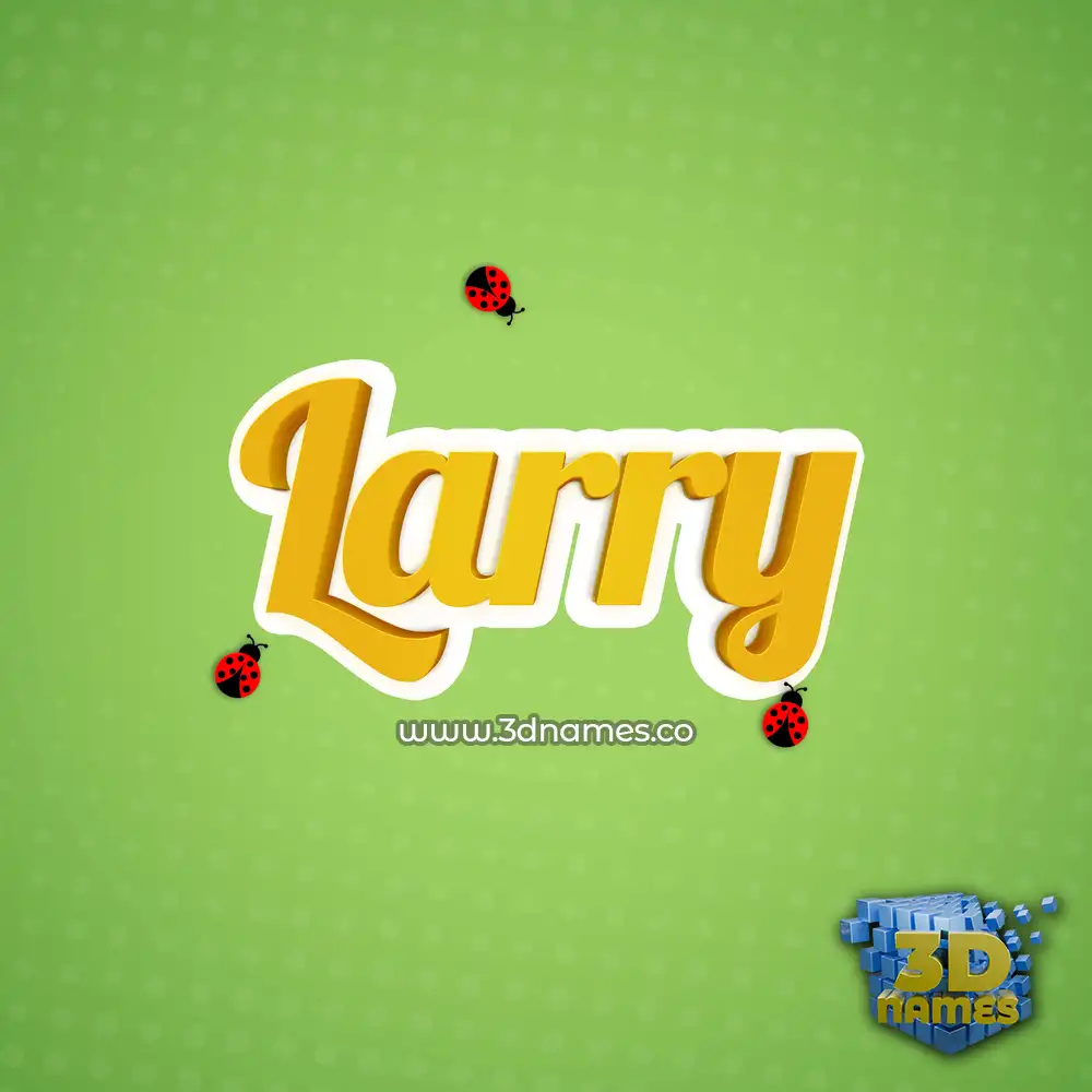 larry in Ladybugs style - 3D name wallpaper