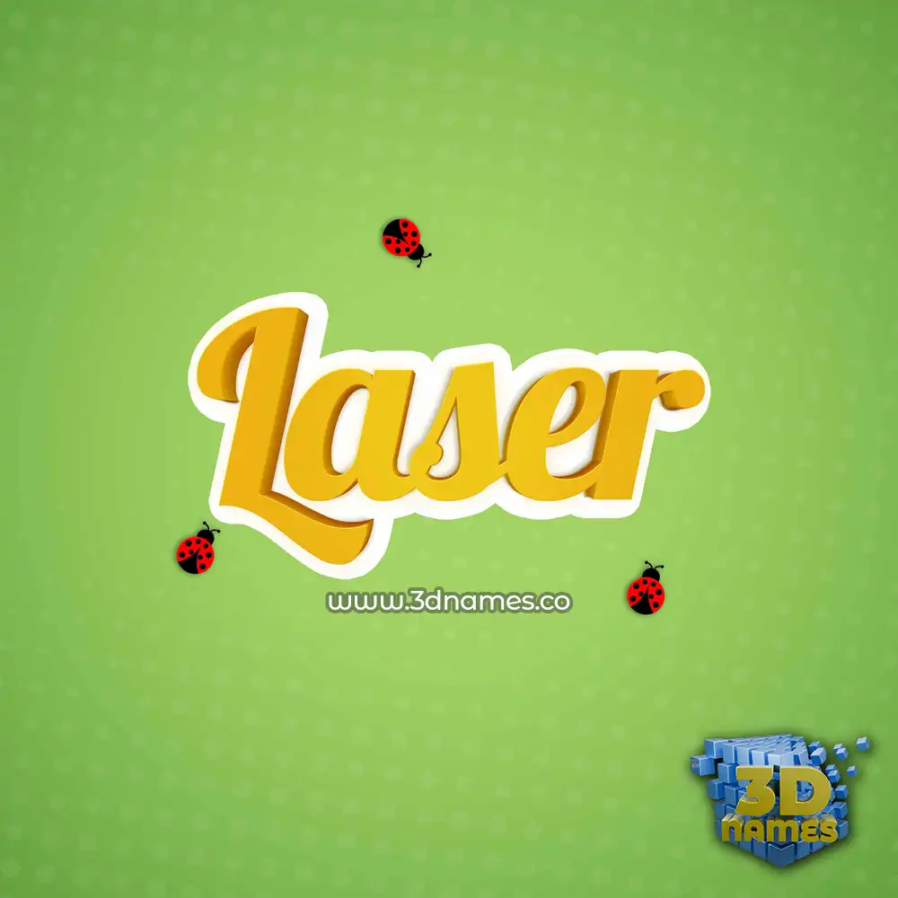 laser in Ladybugs style - 3D name wallpaper