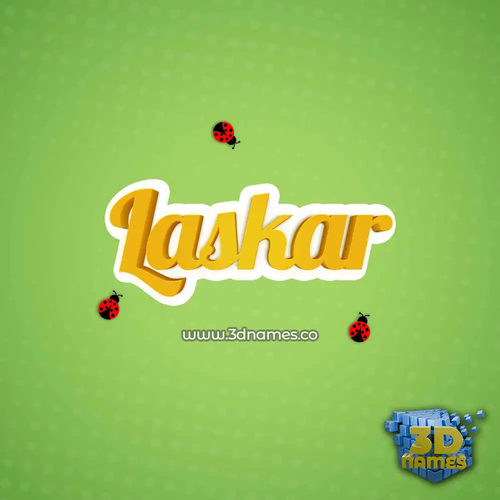 laskar in Ladybugs style - 3D name wallpaper