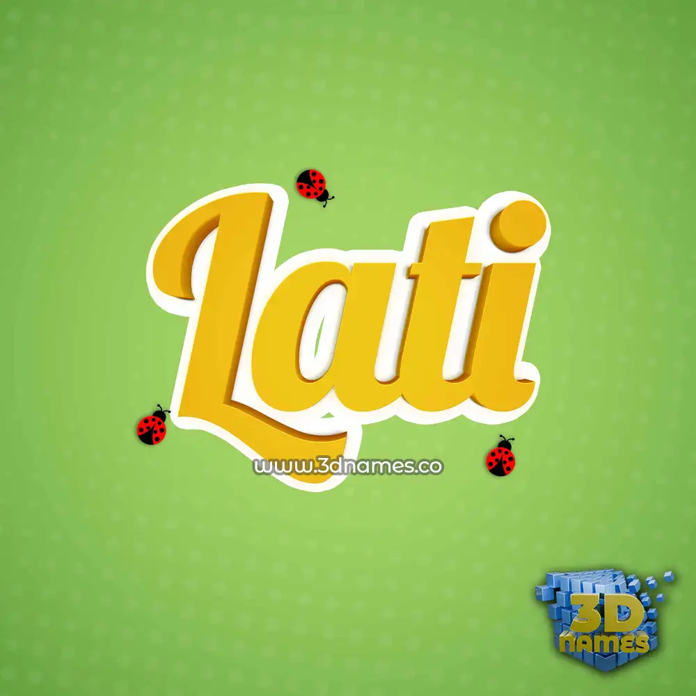 lati in Ladybugs style - 3D name wallpaper