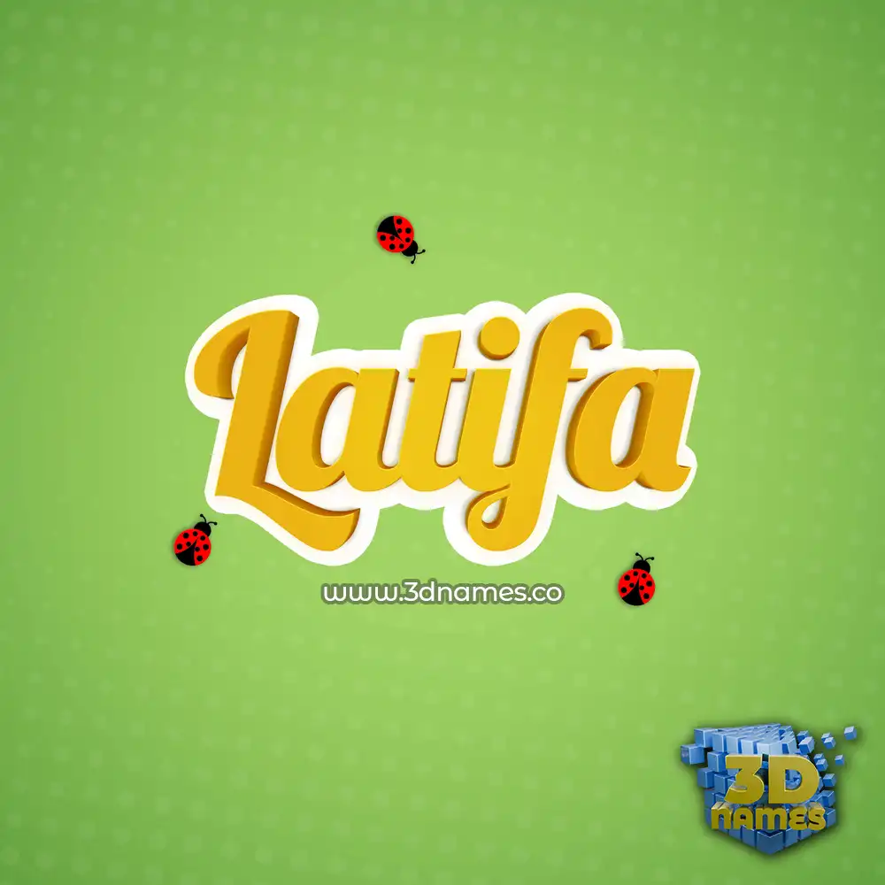 latifa in Ladybugs style - 3D name wallpaper