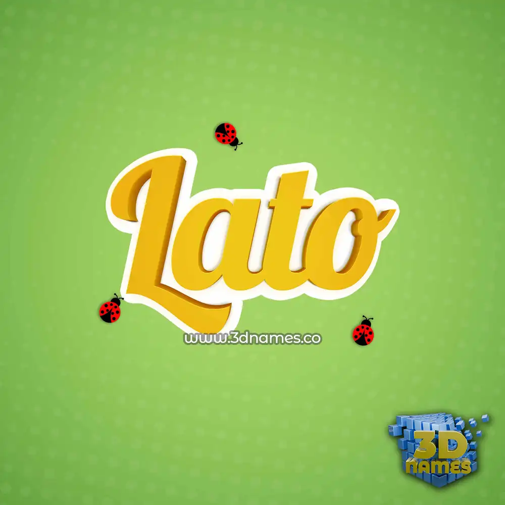lato in Ladybugs style - 3D name wallpaper