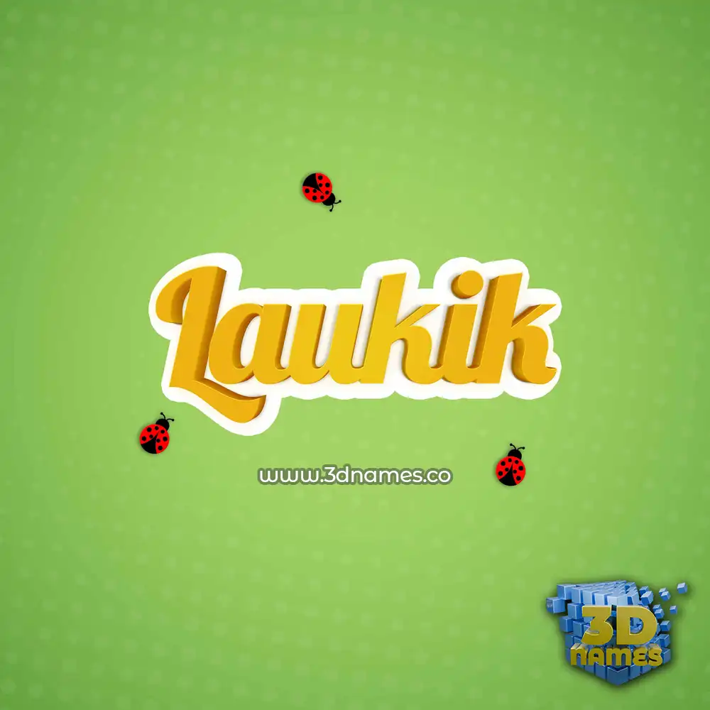 laukik in Ladybugs style - 3D name wallpaper