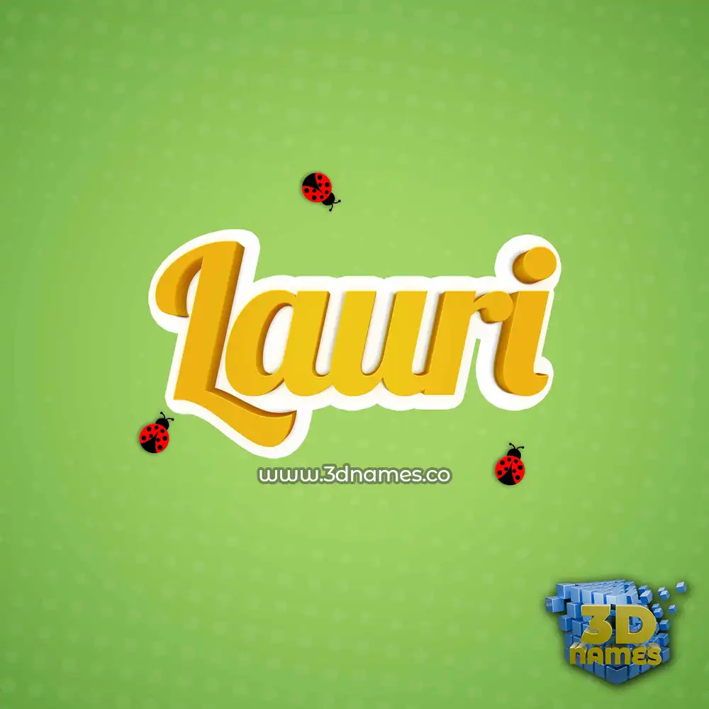 lauri in Ladybugs style - 3D name wallpaper