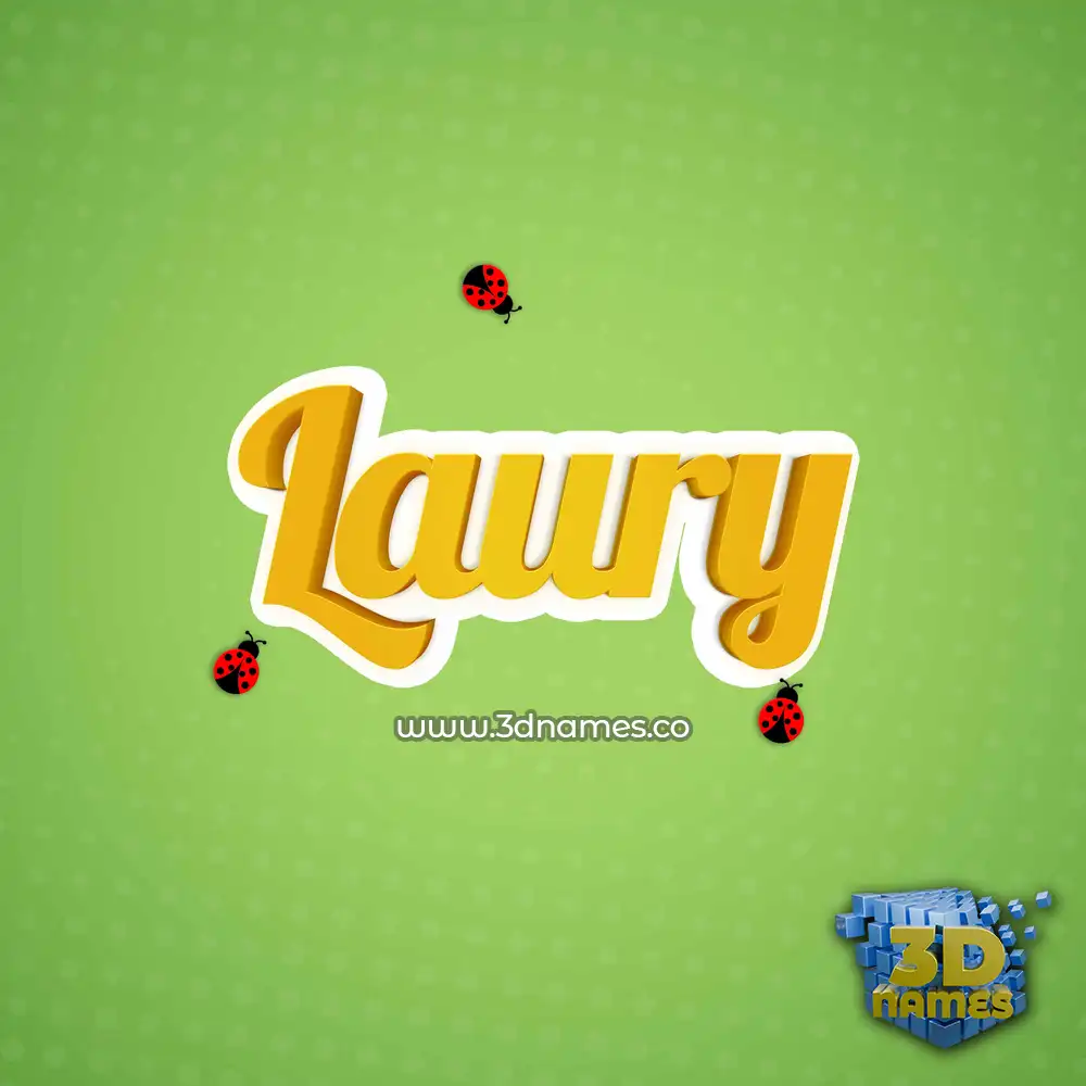 laury in Ladybugs style - 3D name wallpaper