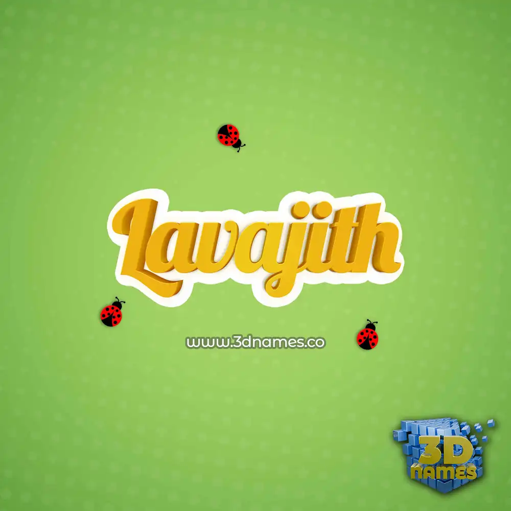 lavajith in Ladybugs style - 3D name wallpaper