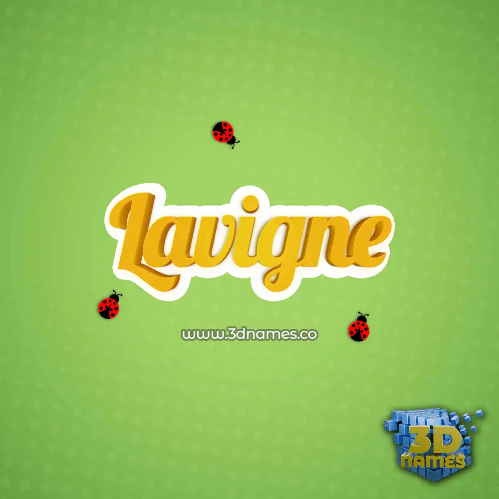 lavigne in Ladybugs style - 3D name wallpaper