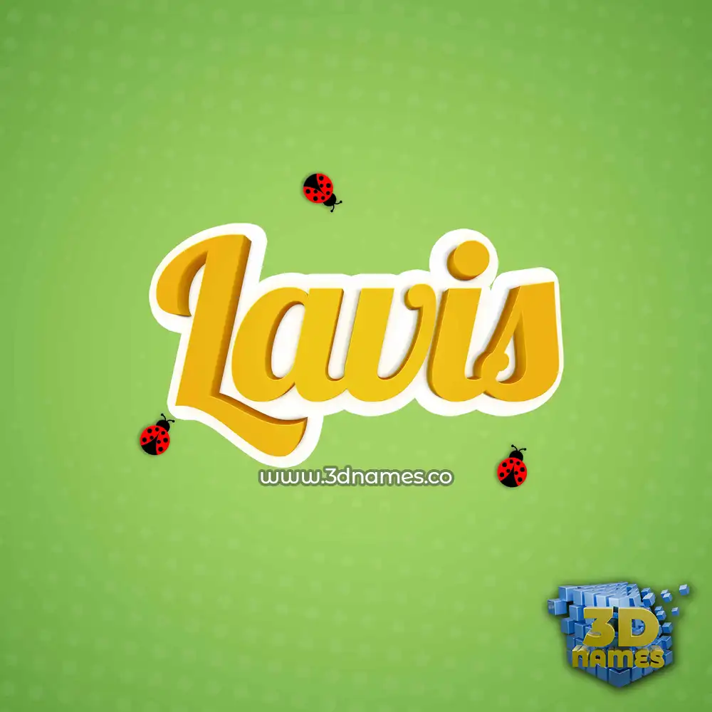 lavis in Ladybugs style - 3D name wallpaper