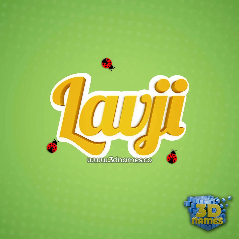 lavji in Ladybugs style - 3D name wallpaper