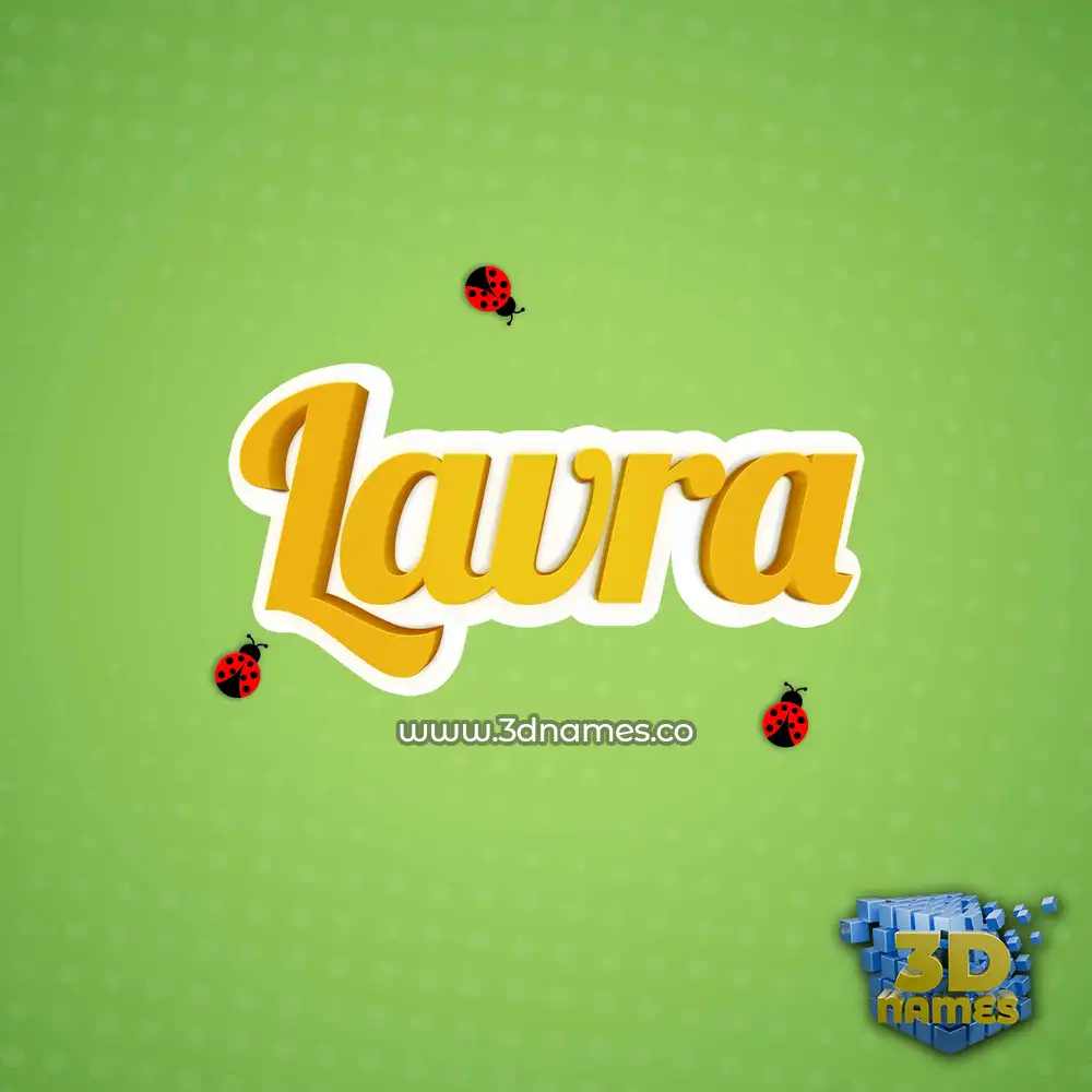 lavra in Ladybugs style - 3D name wallpaper