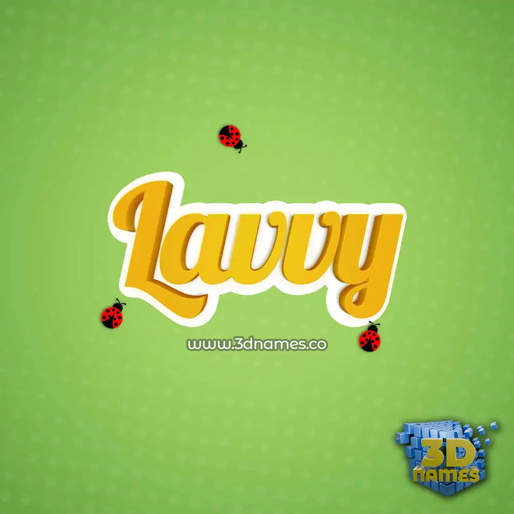 lavvy in Ladybugs style - 3D name wallpaper