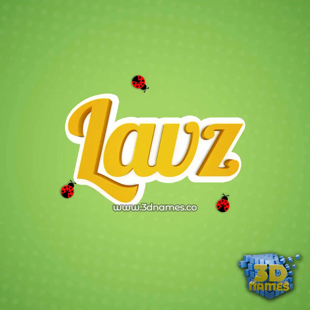 lavz in Ladybugs style - 3D name wallpaper