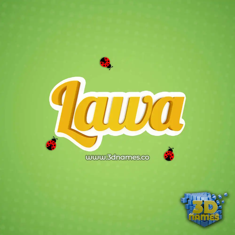 lawa in Ladybugs style - 3D name wallpaper