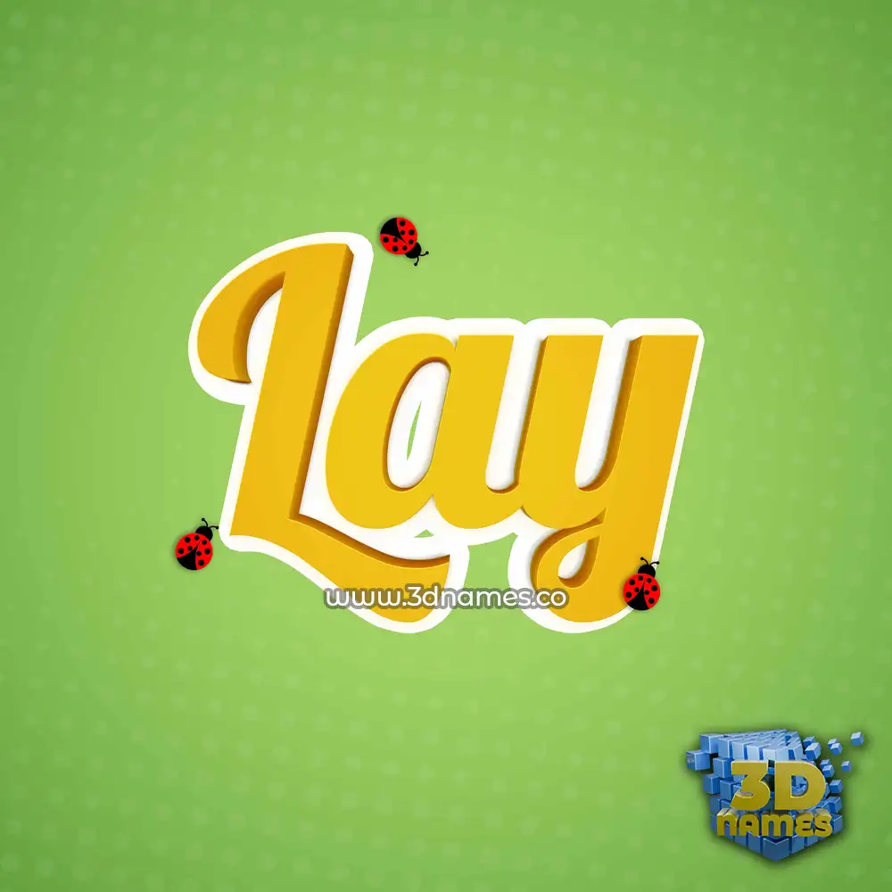 lay in Ladybugs style - 3D name wallpaper