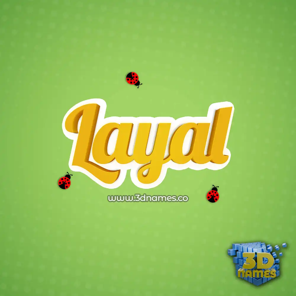 layal in Ladybugs style - 3D name wallpaper