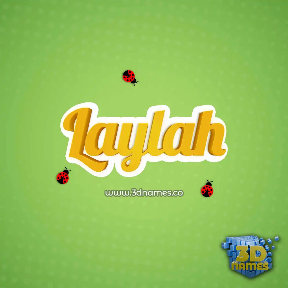 laylah in Ladybugs style - 3D name wallpaper