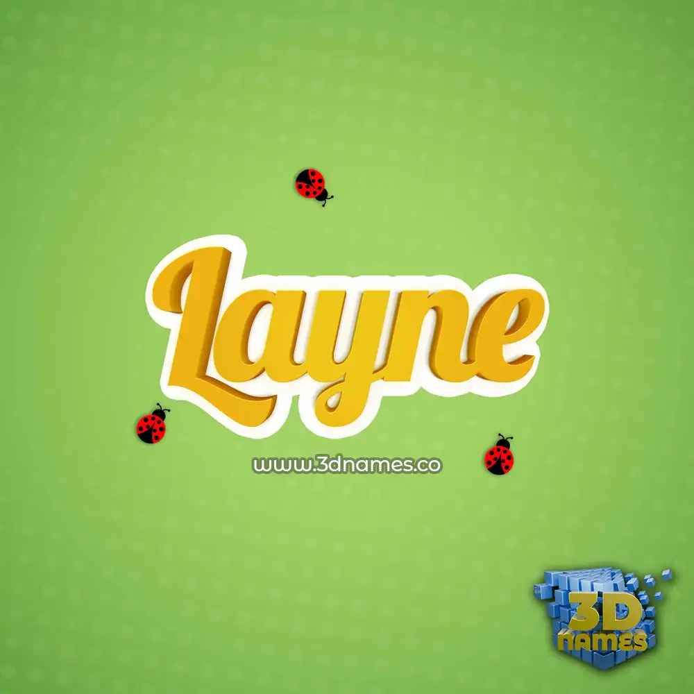 layne in Ladybugs style - 3D name wallpaper